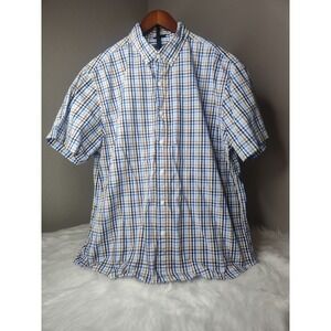Rye by Hawker Rye Button Down Shirt XL - Blue White Beige‎ Plaid Short Sleeve